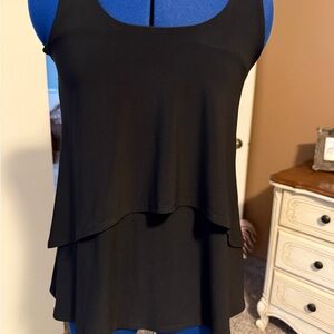 Sympli Black Layered Camisole Top